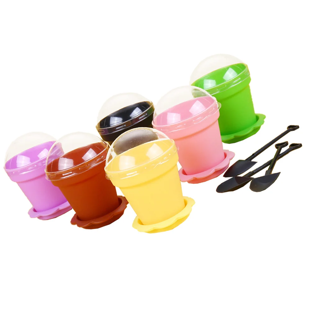 

Cups Cup Dessert Ice Cream Setand Potted Cake Flower Pots Cheesecake Mousse Pudding Reusable Lids Spoons Pot Cover Diyshovel
