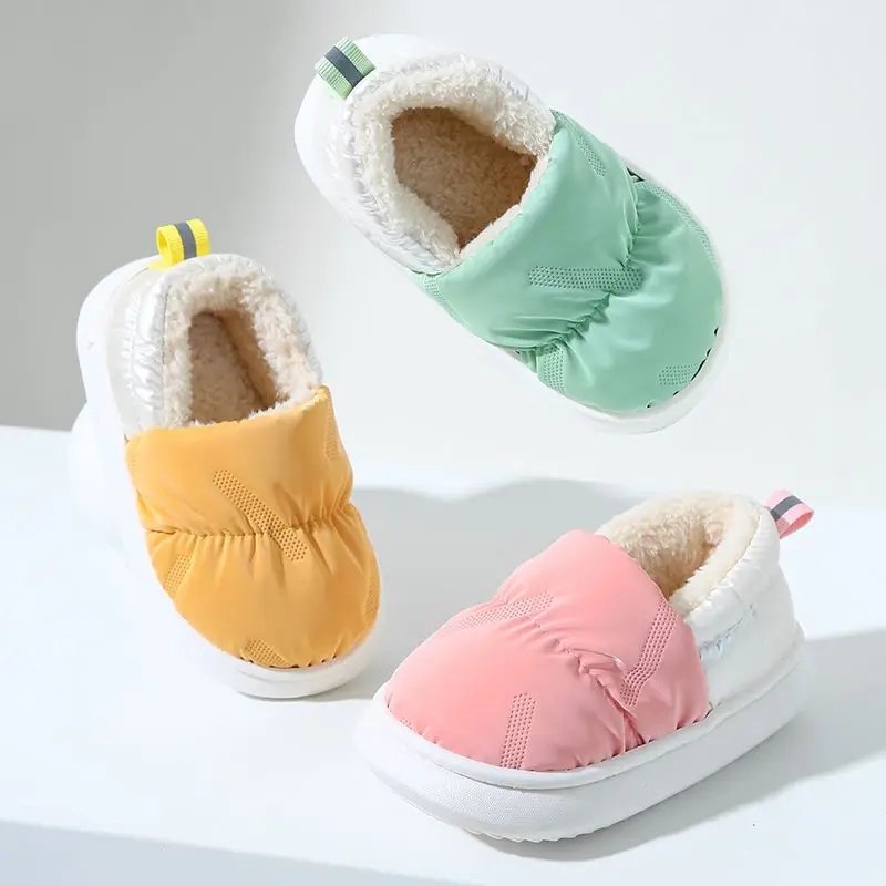 

Winter Slippers Men Women Children Indoor high Soft Bottom Warm Sandals plush Slides Light Home Shoes Indoor Slippers Home big s