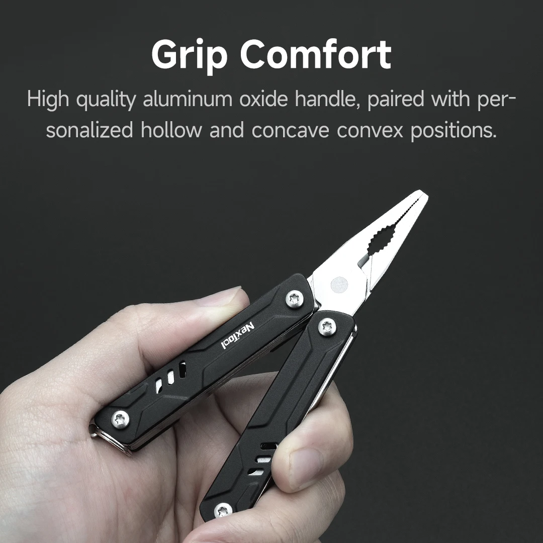 Фото Многофункциональный инструмент NexTool Mini Sailor Pliers Lite 10 в 1: складные ножницы, отвертка, брелок для ключей, набор для кемпинга, рыбалки и активного отдыха №5