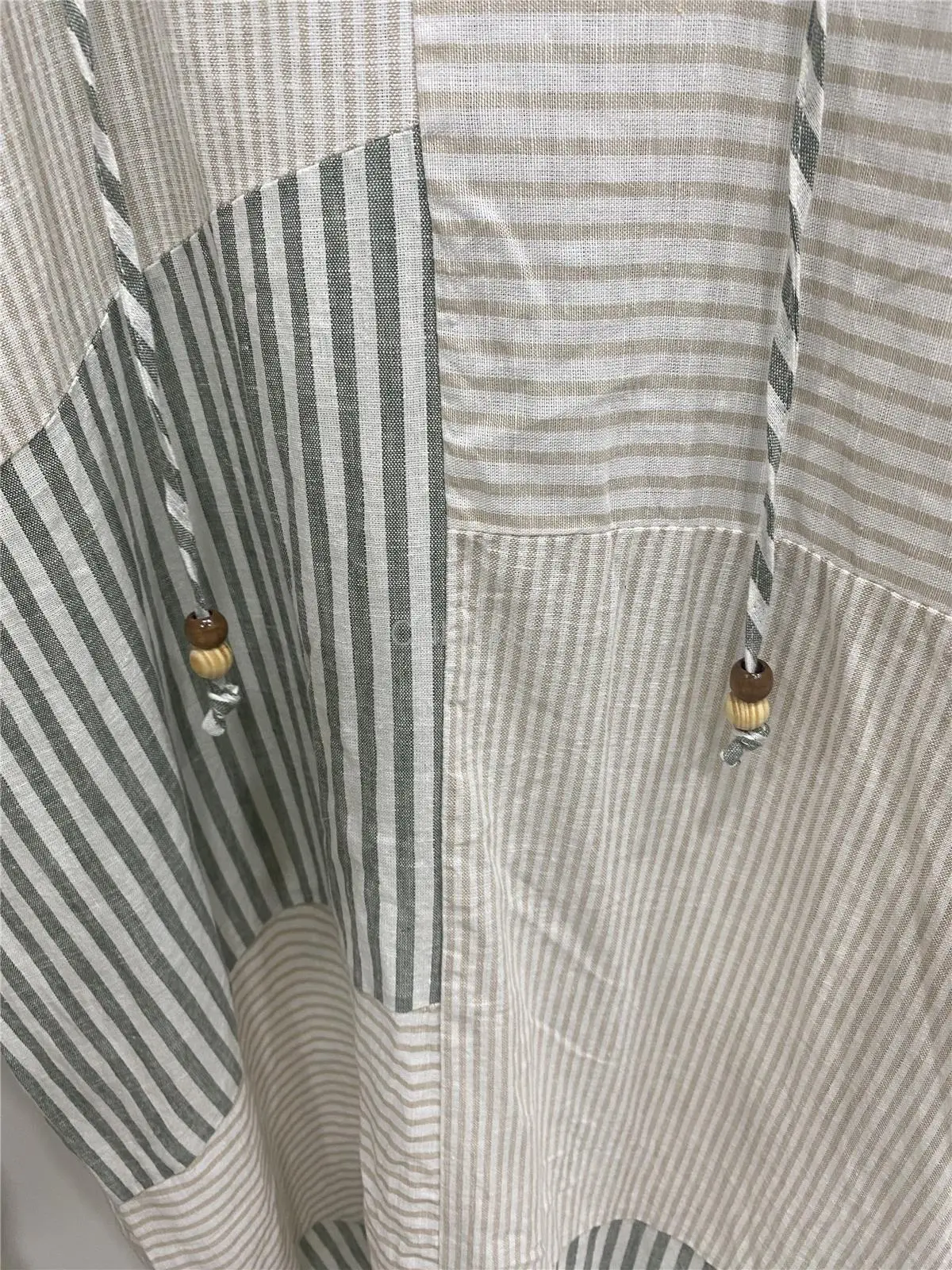 CNlalaxury летнее Новое пляжное платье модное льняное лоскутное Полосатое свободное