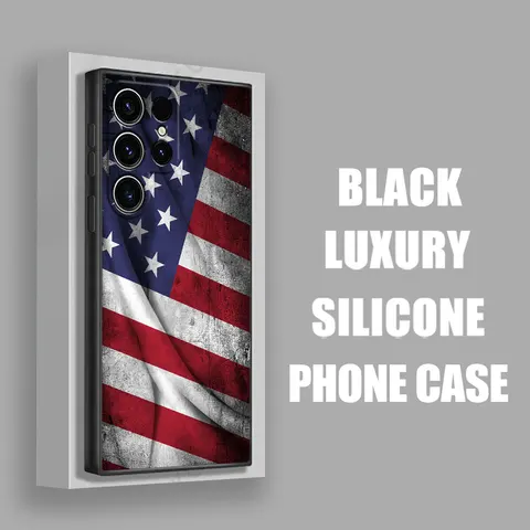 Чехол с пятиконечной звездой и американским флагом США S25 Ultra для Samsung Galaxy S25 S24 S23 S20 S21 FE S22 Ultra S10 Plus, мягкий чехол для телефона