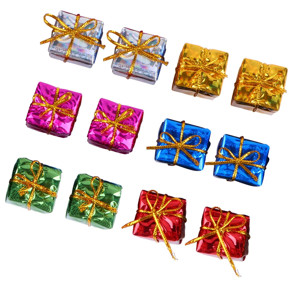 

Christmas Tree Ornaments Hanging Boxes Shiny Festival Decorations Charms Mini Box Baubles Candy Decoration Xmaspendants