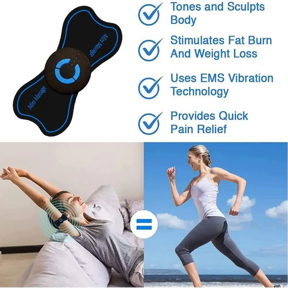 

Портативный Электрический мини-массажер для шеи, стимулятор шейного отдела позвоночника с наклейками, инструмент для физиотерапии, облегч...