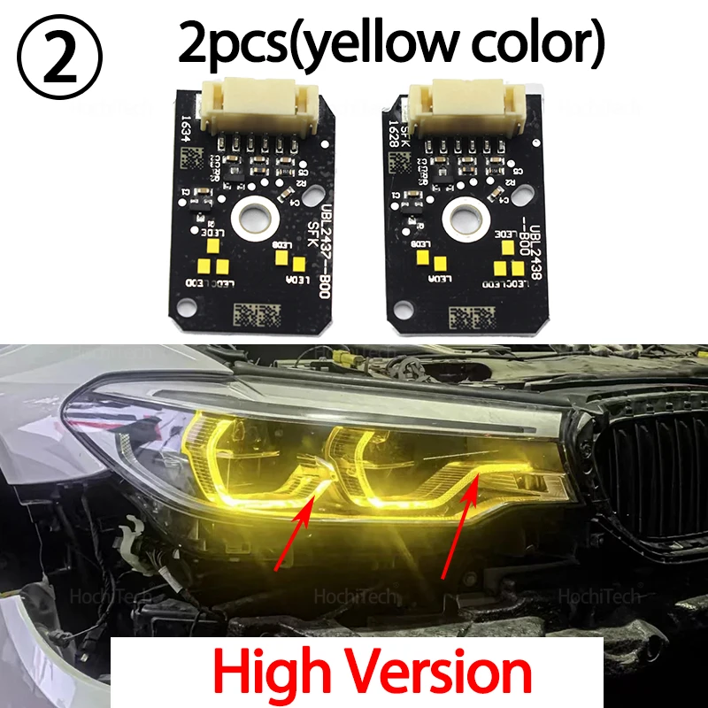 

Для BMW 5 серии G30 G31 M5 F90 Pre-LCI 2017 2018 2019 2020 лимонно-желтый балластный светильник со светодиодной вставкой, чип