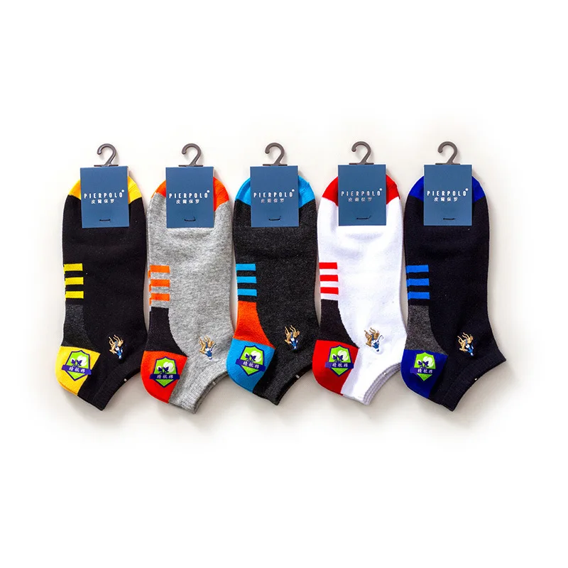 5Pairs High Quality Men Ankle Socks Breathable Cotton Sports Socks Mesh Casual Athletic Summer Thin Cut Short Sokken Size 38-44