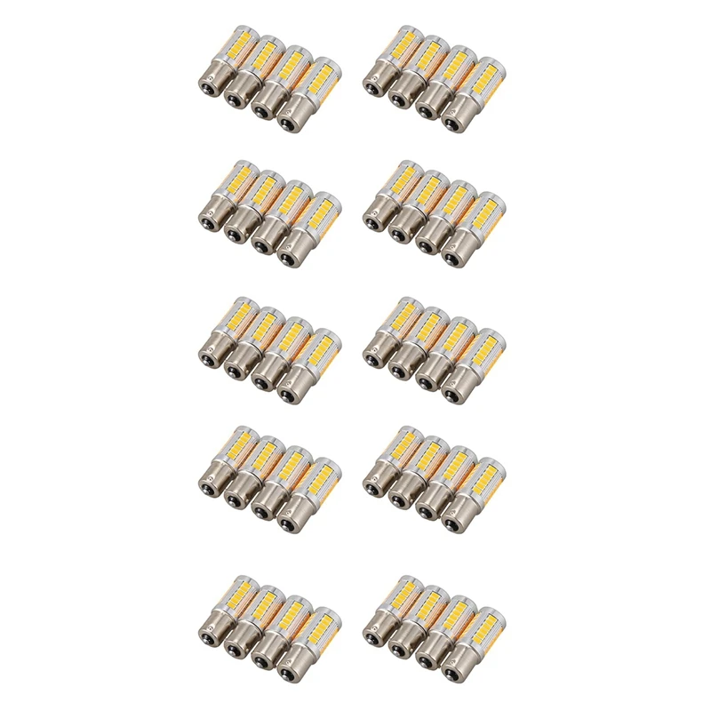 

40Pcs Amber 1156PY BAU15S PY21W Led 33SMD Car Tail Turn Brake Reverse Signal Bulb Y