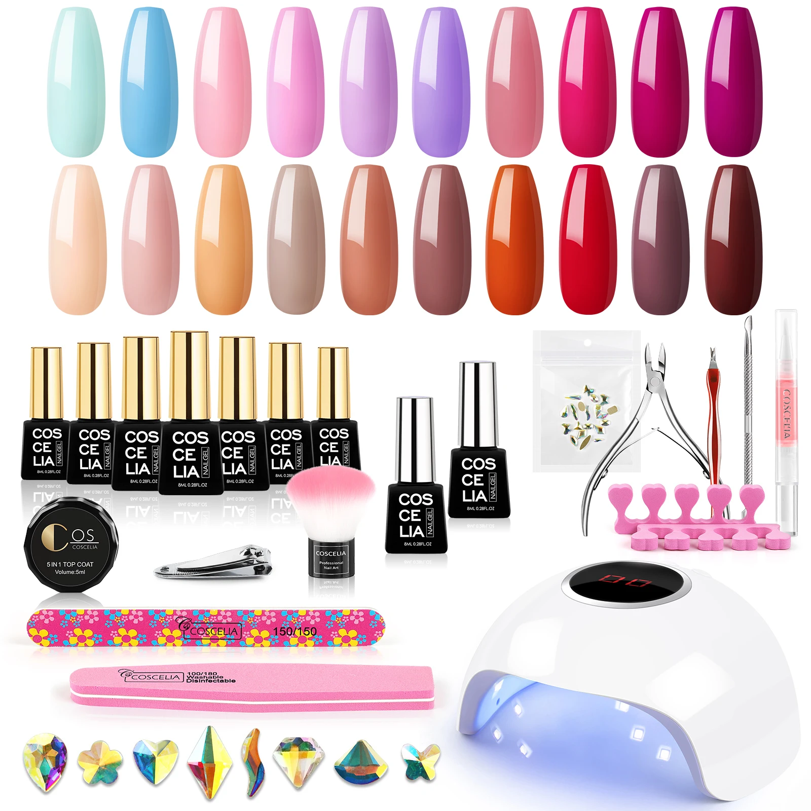 

Набор гель-лаков для ногтей «Все в одном», 20 цветов