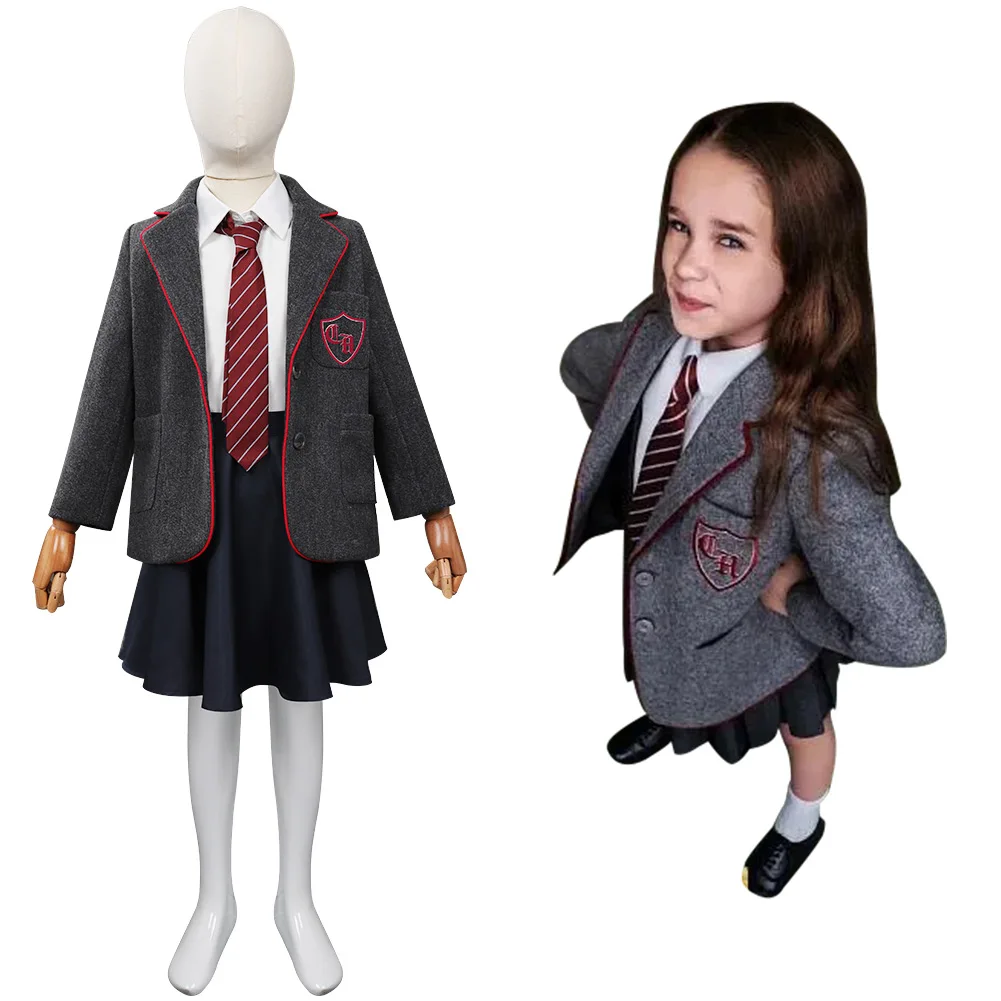 

Adult Kids Children Roald Dahl’s Matilda the Musical Cosplay Costume Uniform Skirt Shirt Necktie Outfits Halloween Carnival Suit