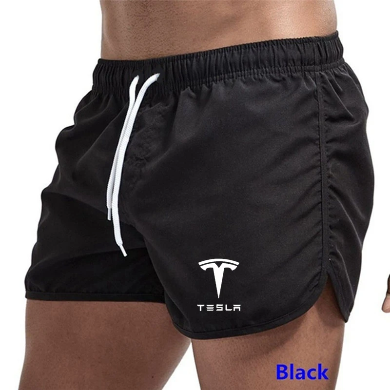 

Tesla Print Men's Shorts Beach Board Trunks Swimming Leisure Fashion Outdoor Sports Loose Size Travel