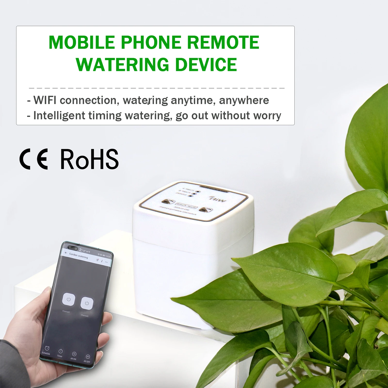 Garden Self-Watering Kit WIFI Control Automatic Watering Device For Flowers Intelligent Drip Double Pump