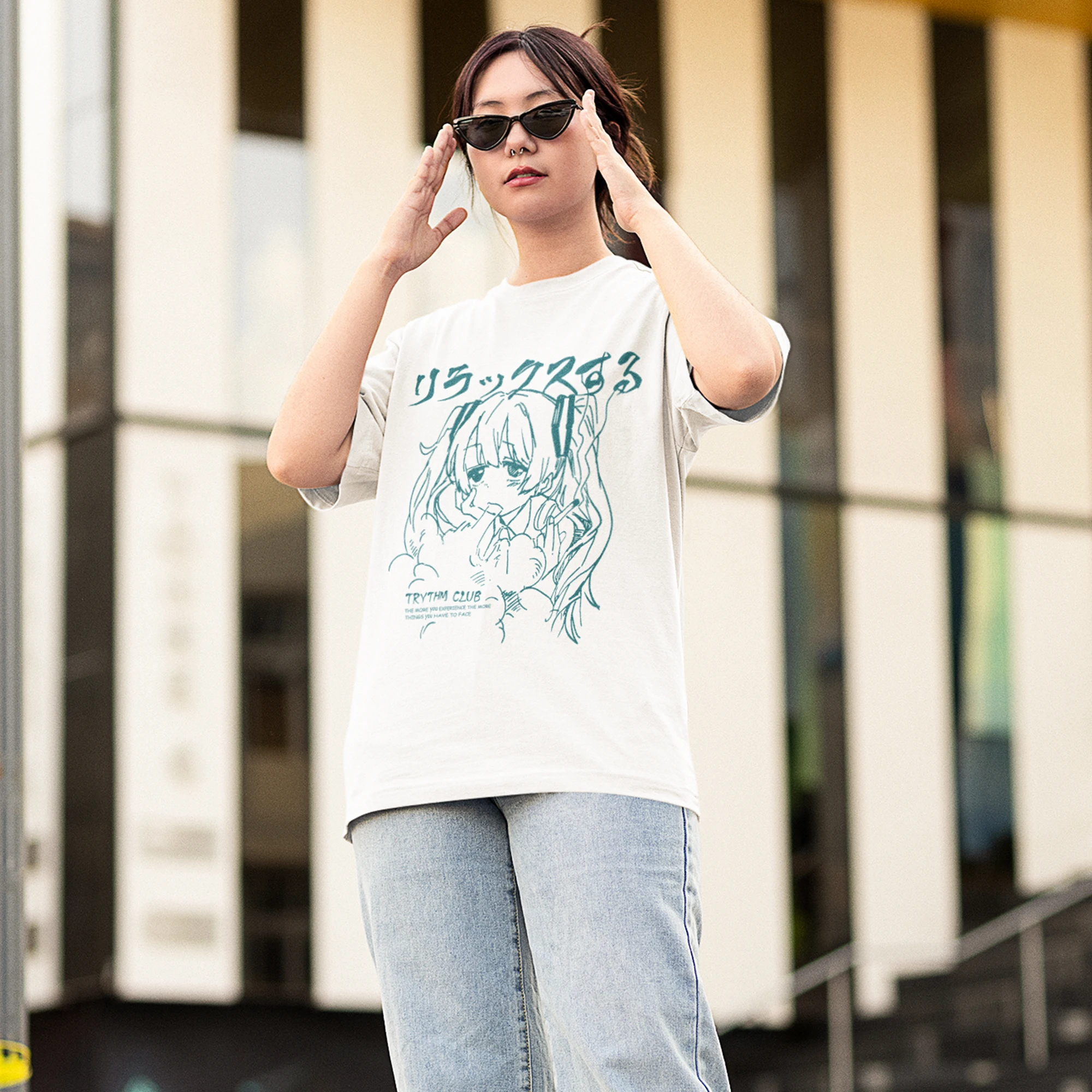 Футболка в стиле хип-хоп с мультяшным аниме 2024