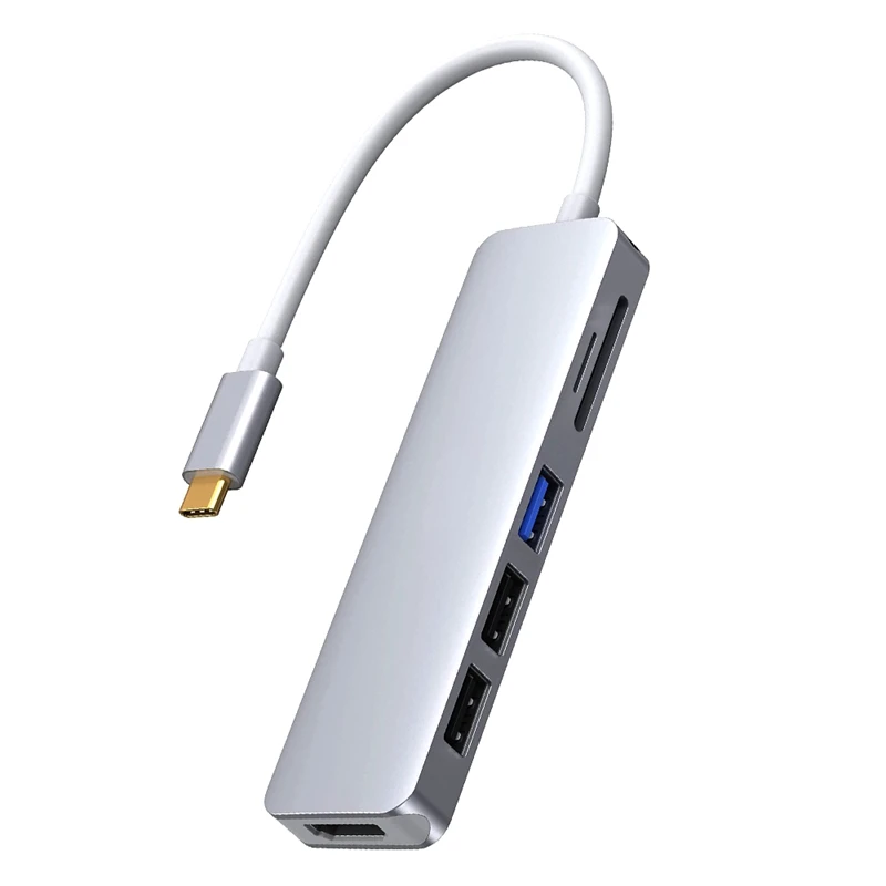 

USB C Hub HDMI адаптер для Pro , MOKiN 5 в 1, внешний адаптер HDMI, SD / TF кардридер и 2 USB 3.0 порта
