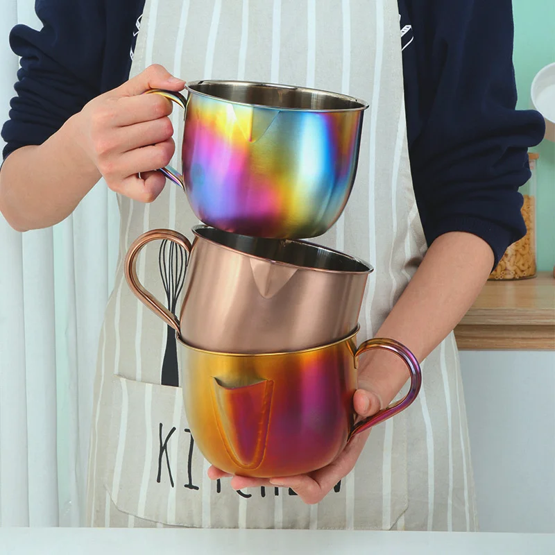 

Kitchen Utensils Soup Oil Separator Household Kitchen Rainbow Oil Filter Pot Cooking Tools Color Stainless Steel Filter Oil Cup