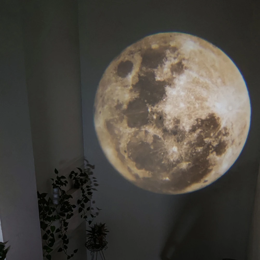 

LED Moon Earth Projector Light for Bedroom Living Room Bar Coffee Shop Wall Decoration Atmosphere Photography Background
