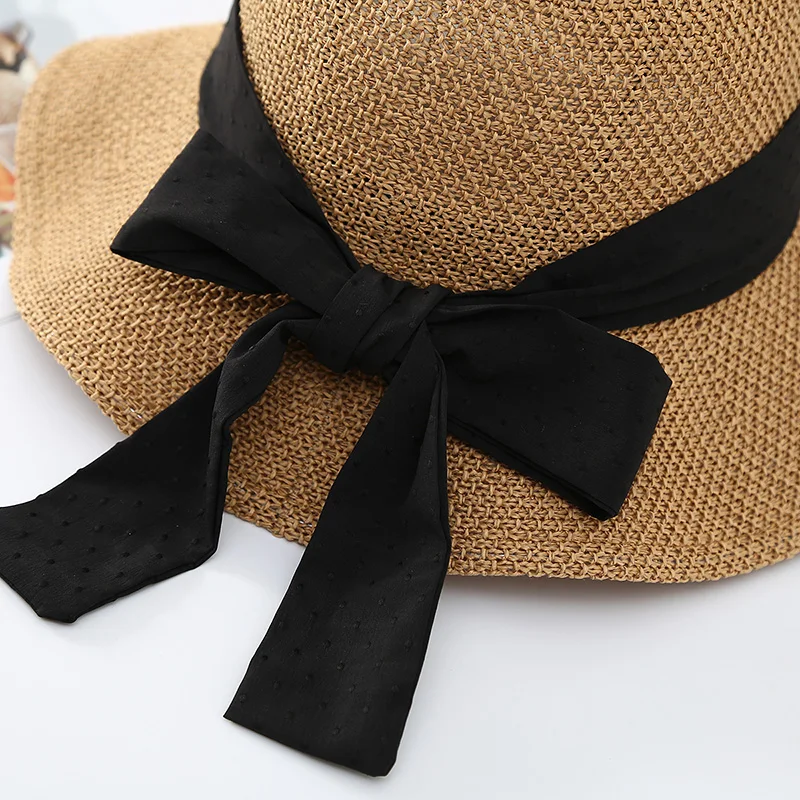 Шляпа женская Соломенная с большими полями модная дышащая Панама от солнца