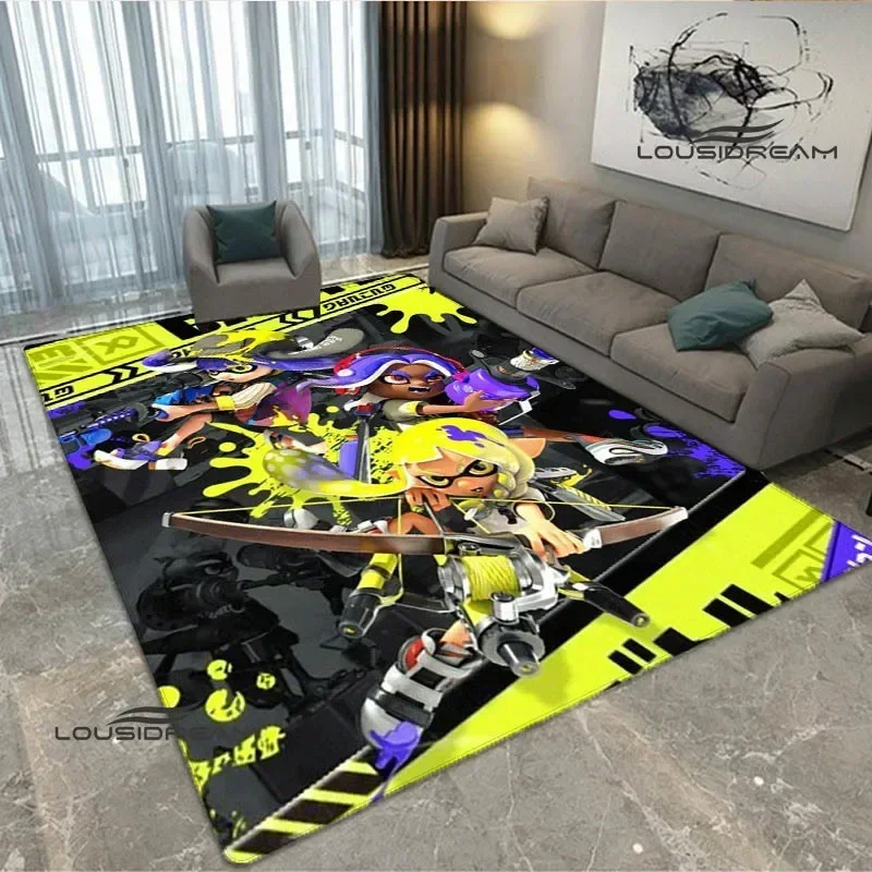 3D мультяшный игровой ковер с принтом Splatoon кухонные коврики нескользящий уличные