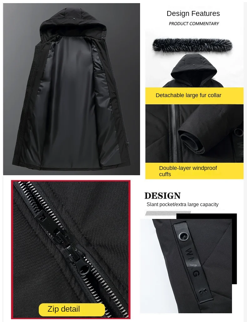 Осенне-зимняя мужская куртка повседневный Модный деловой Британский Тренч