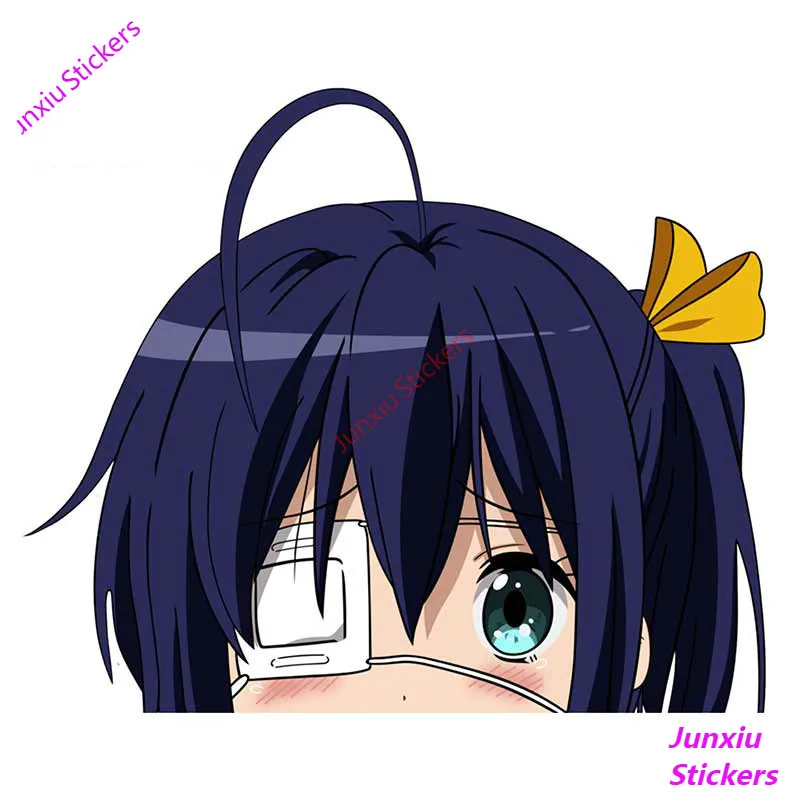 

Cute Chuunibyou Anime Peeking Sticker Window Motorcycle Car Truck Vinyl Art Decal Boat Fine Waterproof Car Accessories KK13*8cm