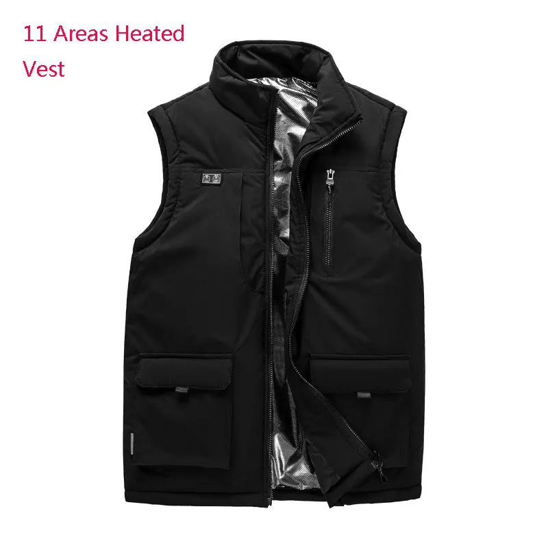 

Men's USB Thermal Winter Heated Vest Outdoor Waistcoat for Mountaineering Fishing Sleeveless Jackets Chaleco Calefactable M-6XL