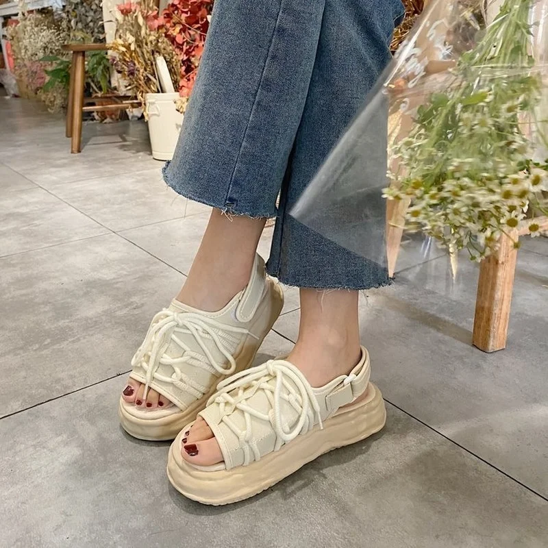 

Summer New Fashion Platform Sandals Women Thick Soled Casual Roman Designer Shoes Platform Sandals Sandalias Mujer 2022