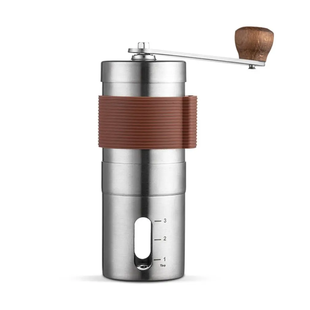 

Ручная кофемолка из нержавеющей стали, регулируемый измельчитель для кофе с зернами