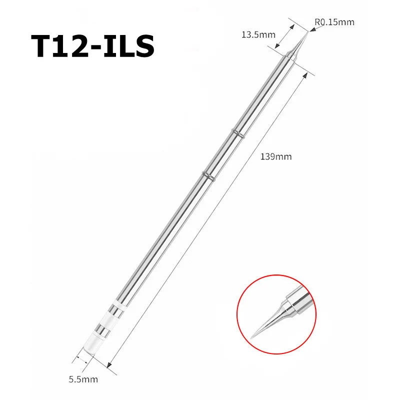 T12 Soldering Solder Iron Tips T12ILS Iron Tip For Hakko FX951 STC AND STM32 OLED Soldering Station Electric Soldering Iron