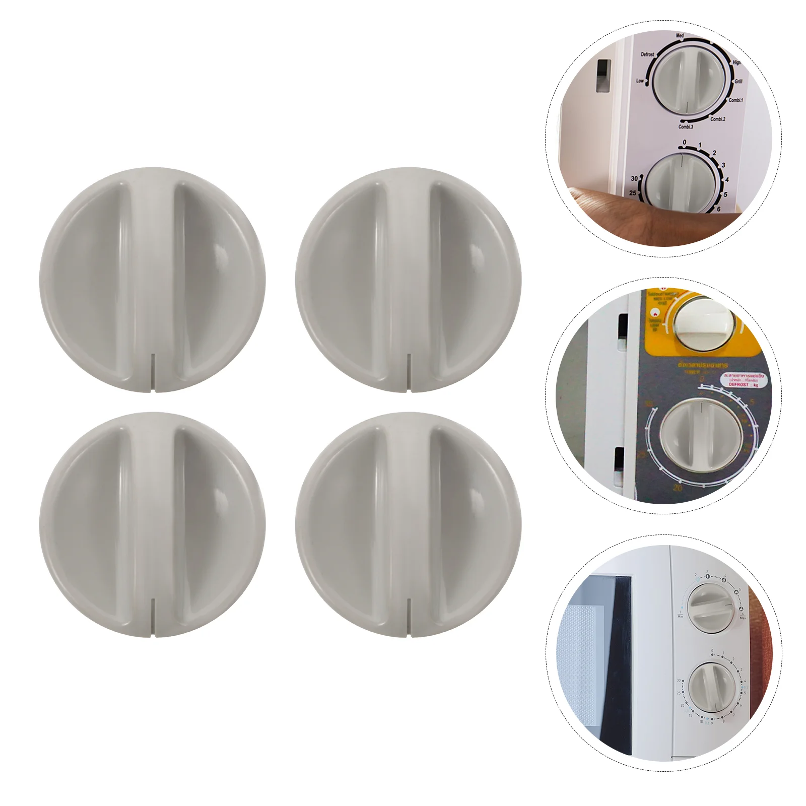 

4 Pcs Grab Handle Microwave Oven Xuannb Electronic Accessories Gas Stove Knobs Plastic