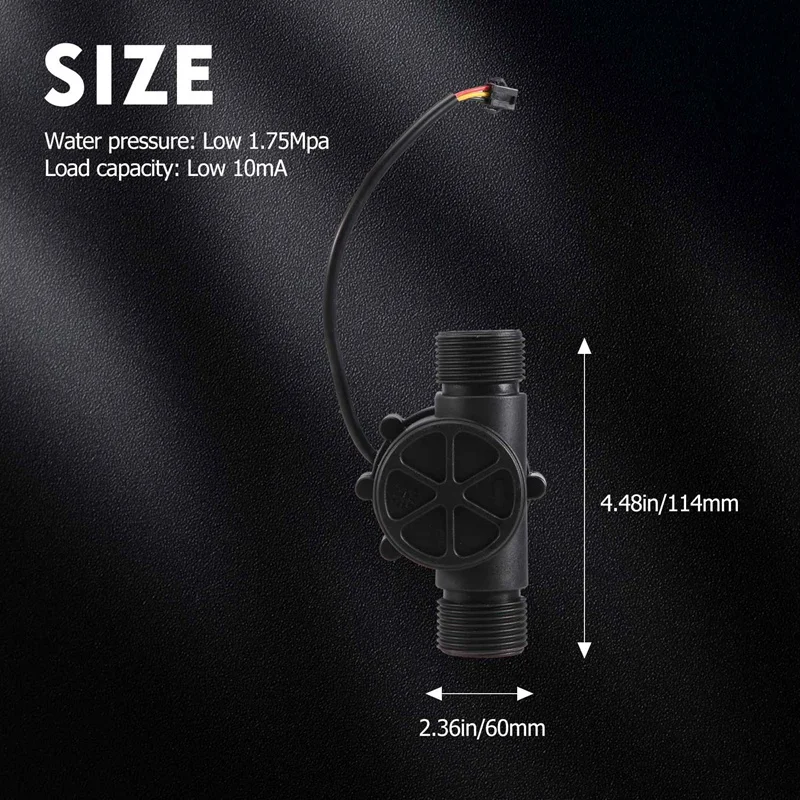 Датчик расхода воды DN25 DC3.5-24V 1 дюйм расходомер для зала 2-100 л/мин тепловой насос