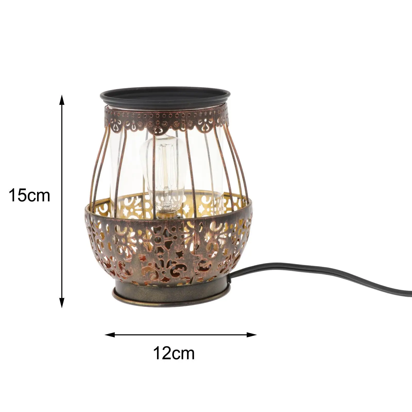 

Wax Melt Warmer Bedside Night Light Scented Wax Melter Candle Warmer Lamp Rustic Wax Burner for Living Room Housewarming Decor