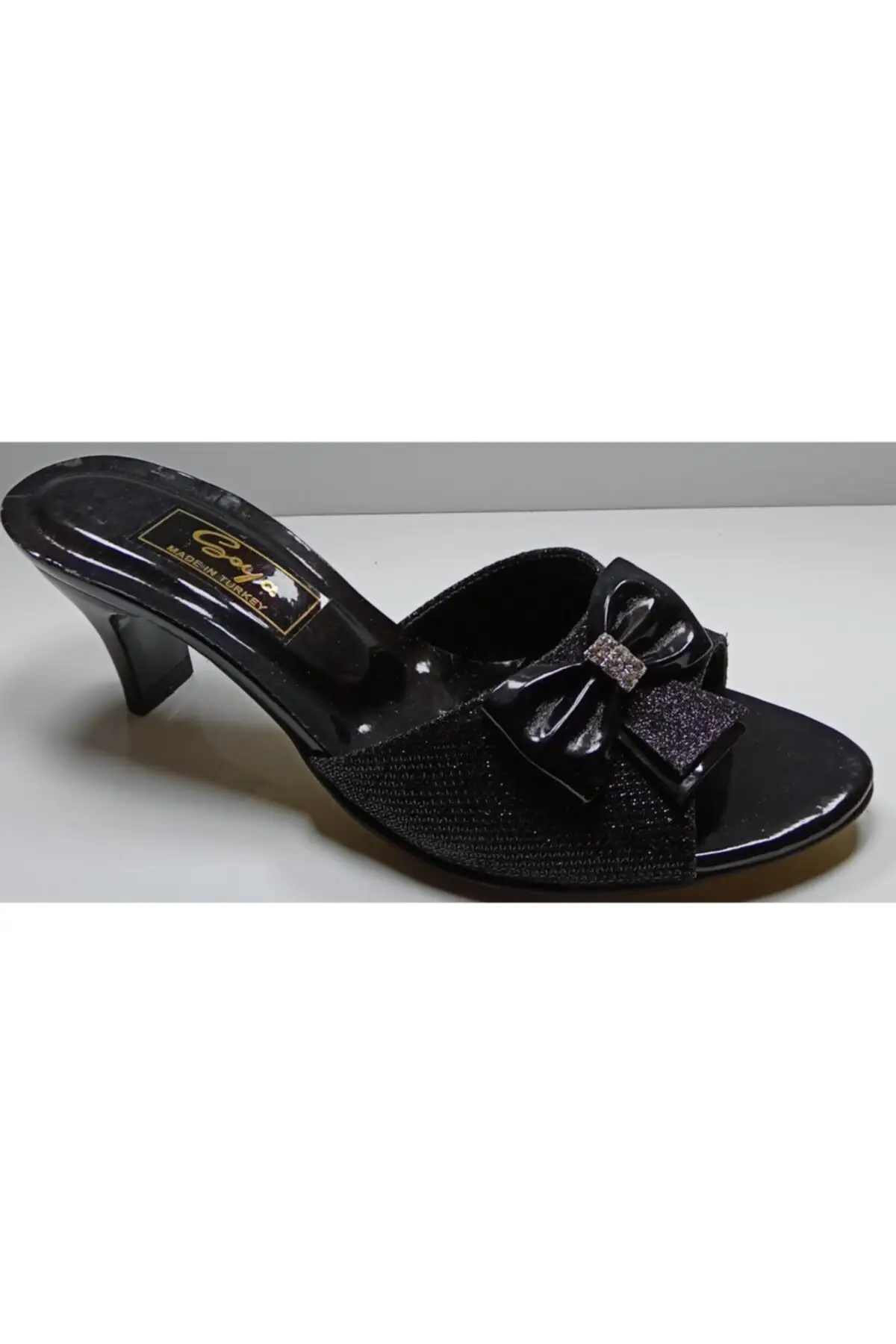

Black Silvery Low Heel New Bridal Slippers