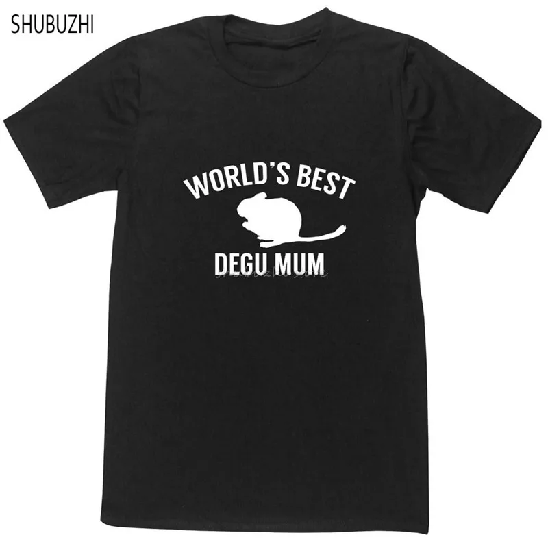 

tshirt men brand tee-shirt Worlds best degu mum unisex t-shirt animal pet lover nature octodon chile summer tops sbz4490