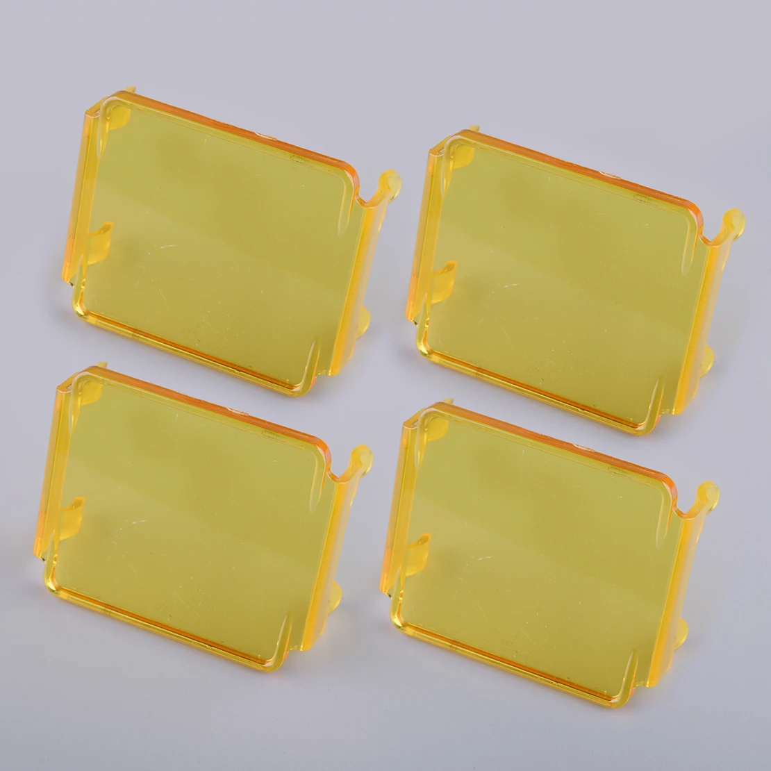 

4pcs Protective Lens Cover For 3x3 Inch Square Cube Pods LED Work Light Bar Fog Lamp Driving Light Yellow PC