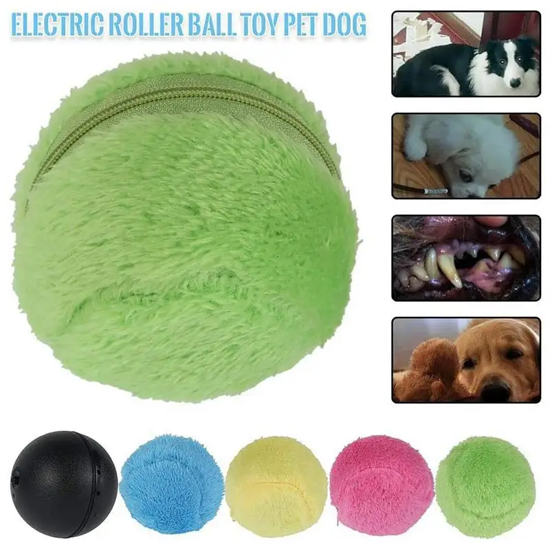 

Interactive Dog Toy Ball Active Rolling Ball Pet Ball Plush Electric Rolling Ball Dog Cat Chasing Self Play Ball Safe No Odor