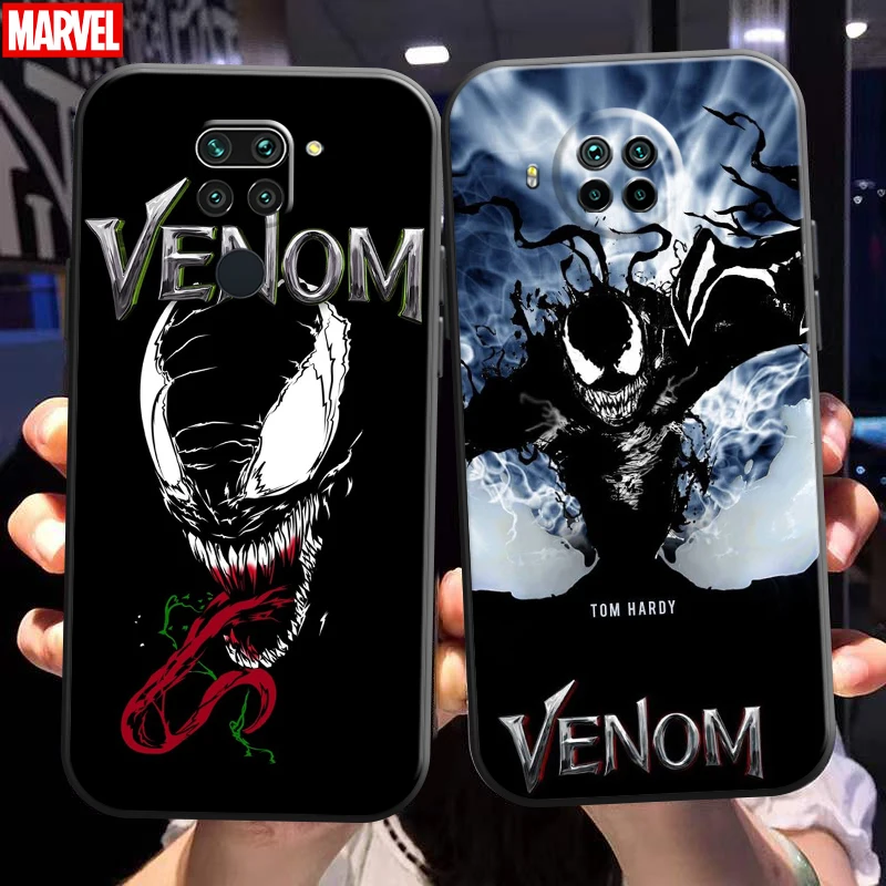 

Marvel Spiderman Venom Phone Case For Xiaomi Redmi Note 9 9T 9 Pro Max 5G Coque Silicone Cover Soft Back Liquid Silicon
