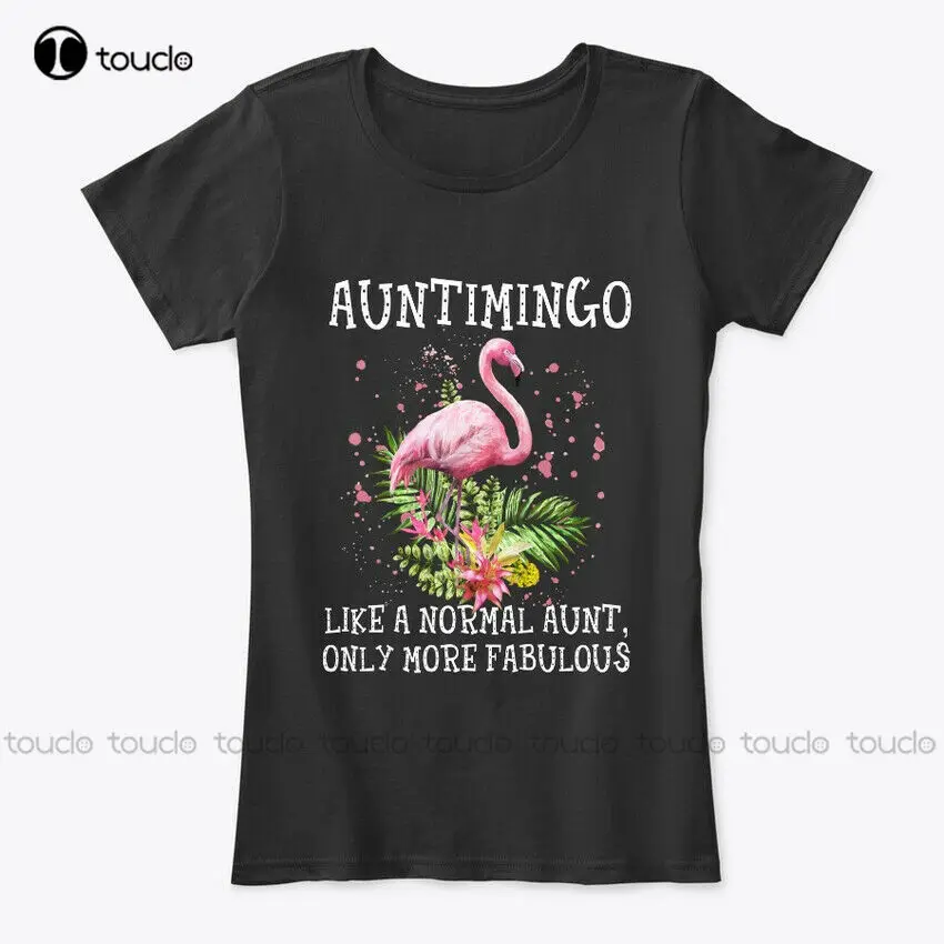 

New Flamingo Auntimingo Women'S Premium Tee T-Shirt Girls T Shirts Cotton Tee Xs-5Xl Unisex Fashion Funny Harajuku Streetwear
