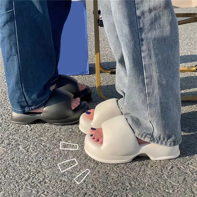 Summer Platform Sandals Women 2023 Fashion Casual Hemp Thick Slides Thick Sole Open Toe Outdoor Beach Woman Walking Eva Slippers