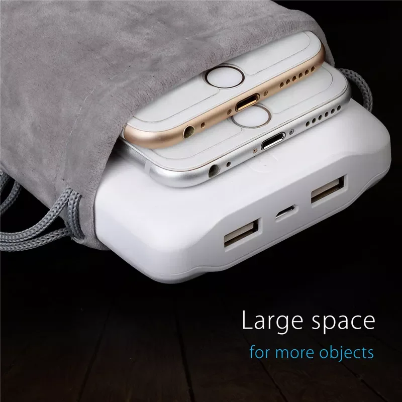 

Velvet Mobile Phone Storage Bag For USB Charger USB Cable Phone Power Bank Protection Portable Storage Case Accessories