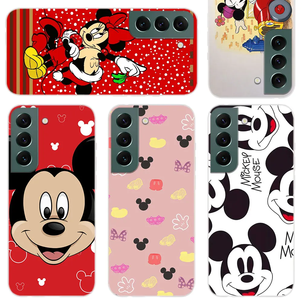 

Silicone Soft Phone Case For Samsung Galaxy S22 S21 5G S20 Ultra S10 S9 S8 Plus Lite E Coque Cover mickey Minnie Mouse Cartoon