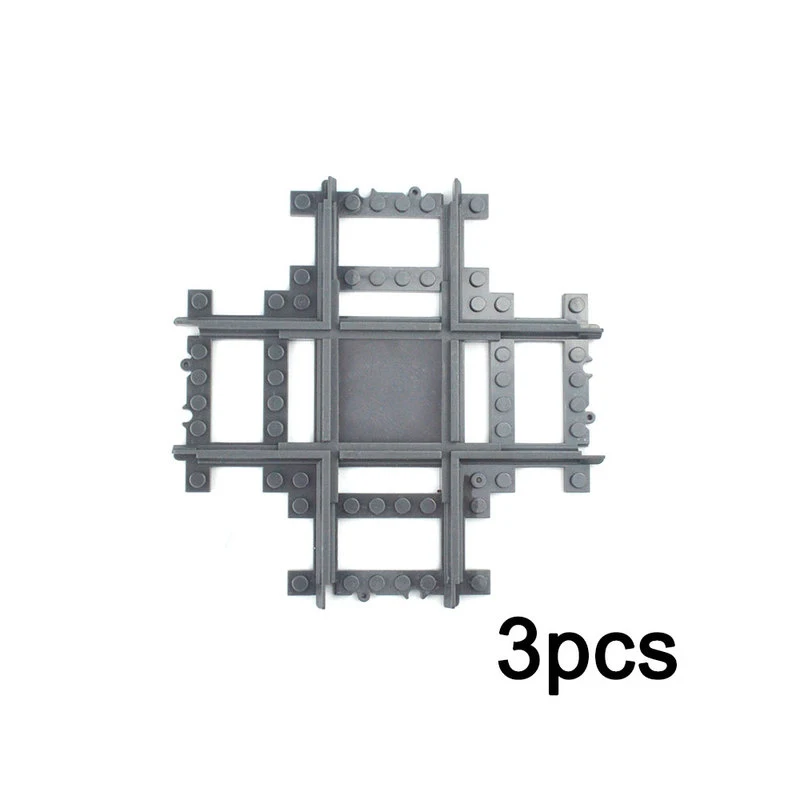 Строительные блоки треки для поезда 4519 поперечная дорожка прямые изогнутые