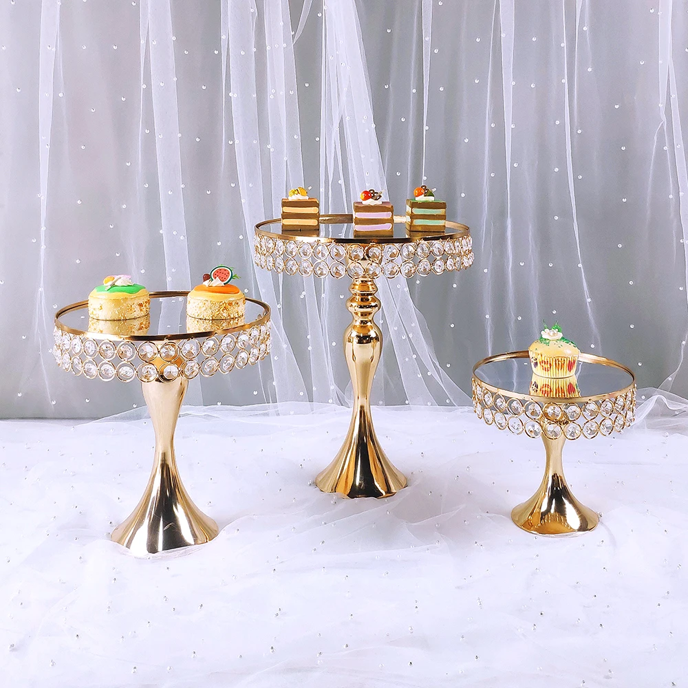 

1pcs Gold and Silver Cupcake Tray Cake Tools Cake Stand Home Decoration Dessert Table Decorating Party Suppliers Wedding Display