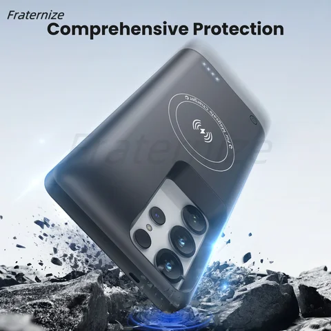 Чехол для Samsung Galaxy S22 S23 S24 S25 Ultra S25 Plus с магнитным беспроводным зарядным устройством для Magsafe, чехол для зарядки Power Bank