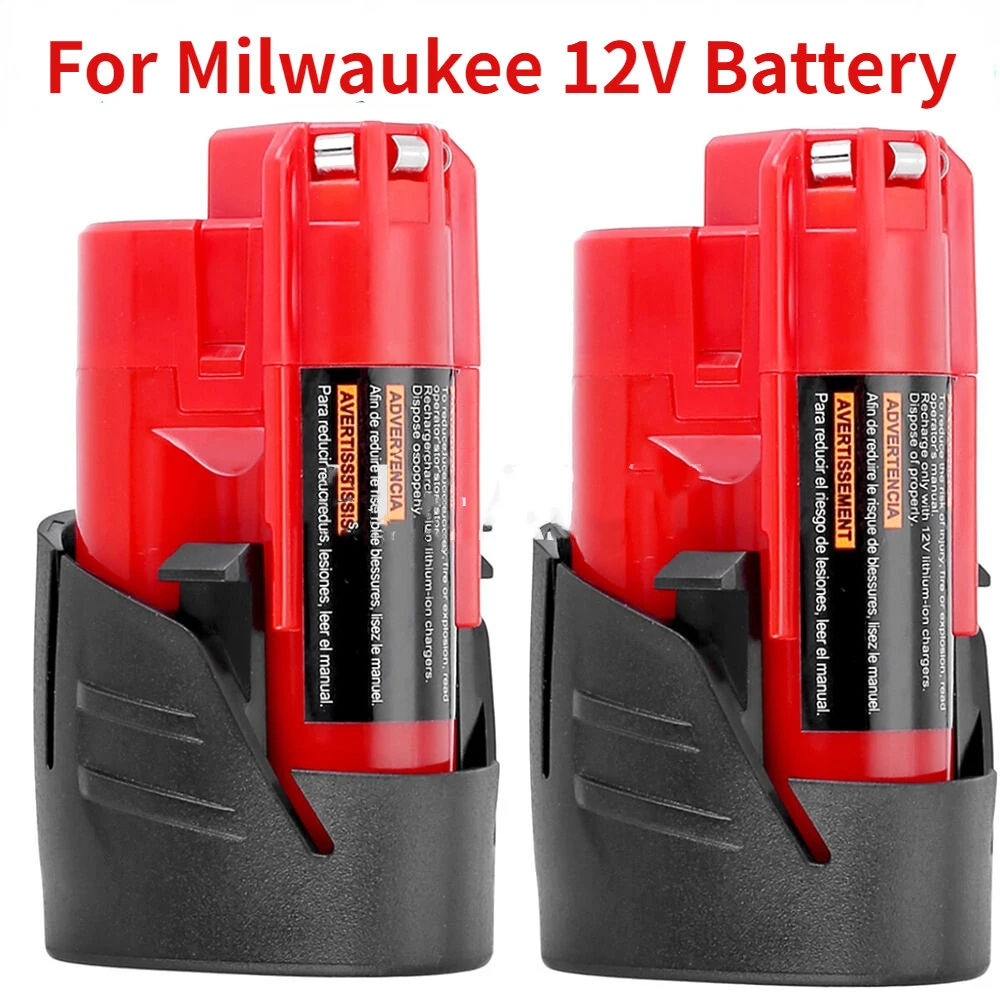 12V Milwaukee Battery 6000mAh with Milwaukee M12 XC 48-11-2410 48-11-2420 48-11-2411 12-Volt Cordless Tools Battery