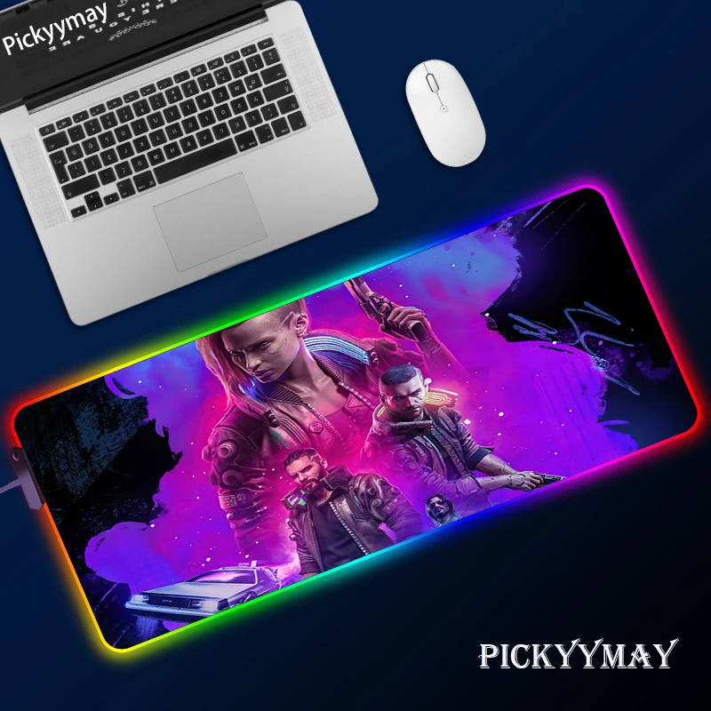 Большой коврик для мыши RGB Xxl игровой Настольный ПК светодиодный в стиле
