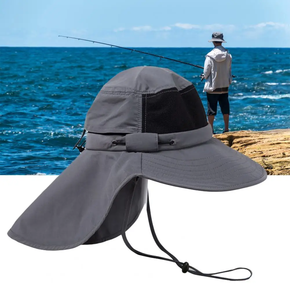 

Handsome Camping Anti-UV Fishing Sun Hat Sunscreen Cap Women Men Portable