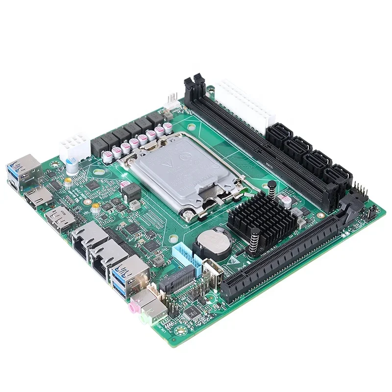 Плата Zunsia Nas 12/13-го поколения H670/Q670 Чипсет 2*i226-V Материнская плата Lan Storage 8 * SATA3.0 DDR5