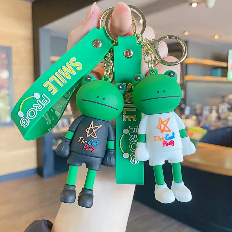 

Cartoon Long-legged Frog Keychain Cute Doll Keyring Fashion Couple Bag Charm Holder Ornament Key Chain Car Pendant Birthday Gift