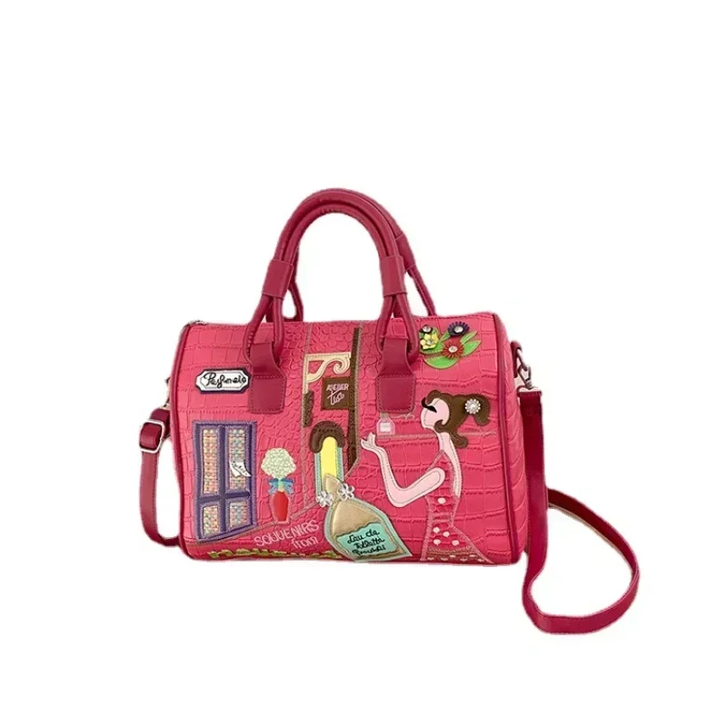 Женская сумка-мессенджер на плечо из экокожи