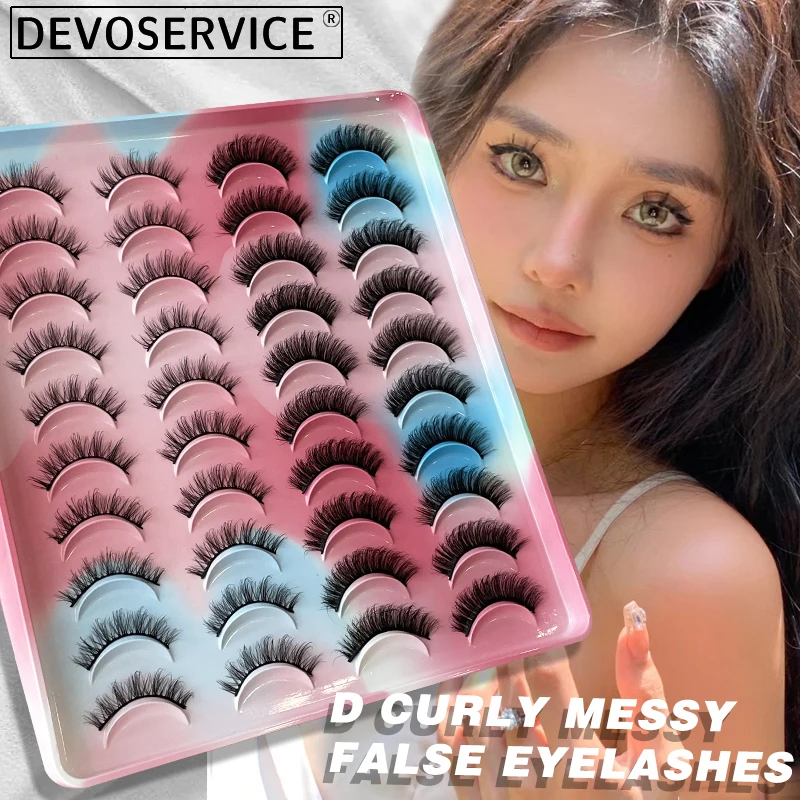 

Ресницы норковые 3D в коробке, искусственные, для макияжа, драматический объем, накладные, 20 пар