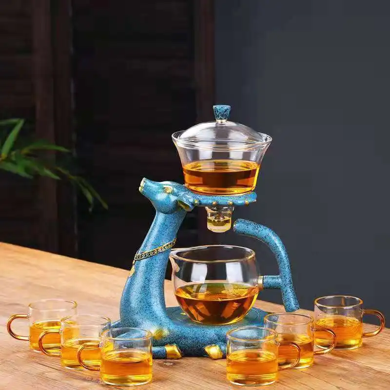 

Kungfu Glass Tea Set Magnetic Water Diversion for Kitchen Loose Infusers Kettles Cooking Tea Maker Glasses Magnetic Teapot Set