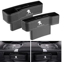 car seat gap organizer leather car seat crevice storage box for peugeot 308 20142021 ii iii t7 t9 308 sw logo accessories